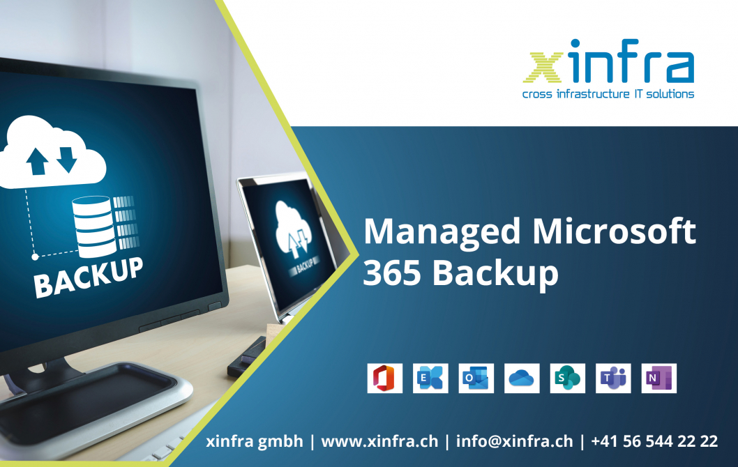 Managed Microsoft 365 Backup schützt Ihr Unternehmen vor dem Datenverlust Ihrer in Microsoft 365 gespeicherten Daten.
